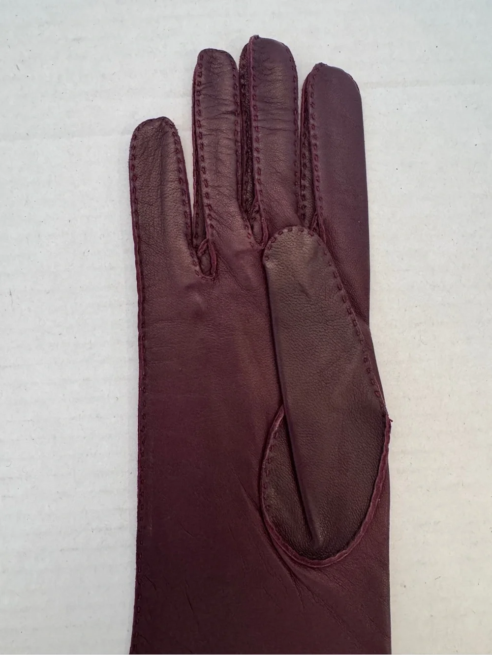 Vtg 1960s Dandoufa Brown Kid Leather Gloves Made in Greece Retro Size 6.5 Small